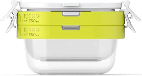 Miniatura 9 de ZOKU - Recipiente de almacenamiento de alimentos anidado con paquete congelador, a prueba de fugas con tapas herméticas, para sándwiches, almuerzos