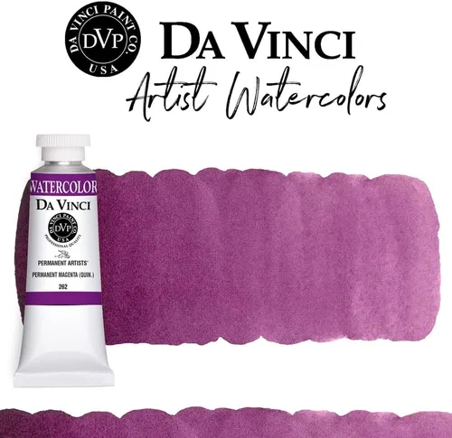 Miniatura 74 de DA VINCI PAINTS Pintura Acuarela Profesional para Artistas, Alizarin Crimson (Quinacridone), 37ml Índigo