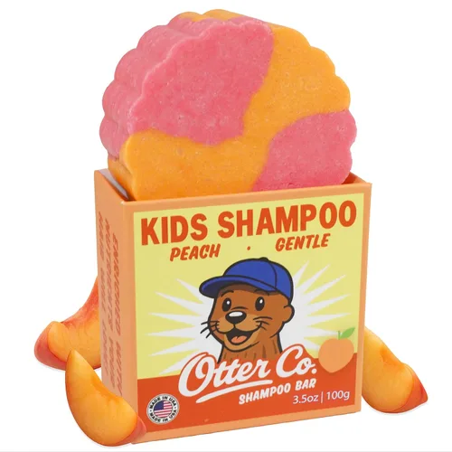 Miniatura 9 de Otter co. Kids Gentle Strawberry Shampoo Bar - Champú para niños pequeños sin lágrimas - Sin sulfatos y no tóxico - Fabricado con ingredientes