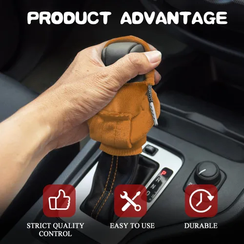 Miniatura 7 de 2 fundas para pomos de palanca de cambios de automóvil, funda para palanca de cambios de automóvil, funda con capucha para palanca de cambios
