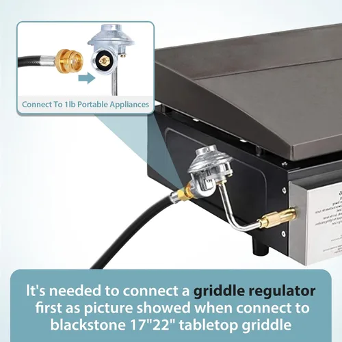 Miniatura 5 de SHINESTAR Manguera de extensión de propano de 5 pies, conecta el aparato de 1 libra al árbol de propano o adaptador de propano, compatible con Buddy