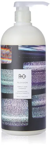 R+Co TELEVISION Perfect Hair Shampoo - Limpiador hidratante y suavizante para el cabello, añade brillo y suavidad, todo tipo de cabello
