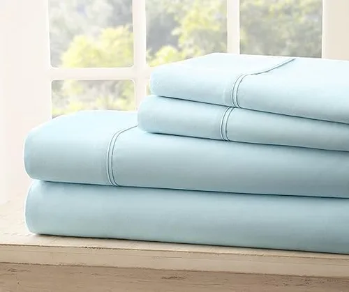 Juego de sábanas para cama individual – Tamaño de dormitorio universitario – Sábanas extra largas de microfibra ultrasuave 1800 premium – Doble