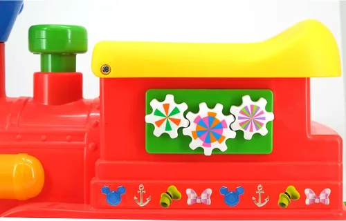 Miniatura 9 de Kiddieland Toys Limited - Mickey Choo, alimentado por batería, de 12 meses a 36 meses con Caboose & Tracks Ride On, los colores reflejantes pueden