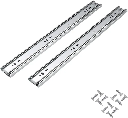 Miniatura 11 de Knobonly Diapositivas de cajón de 12 pulgadas, 1 par (2 unidades) con rodamiento de bolas de cierre suave, extensión completa, toboganes de cajón