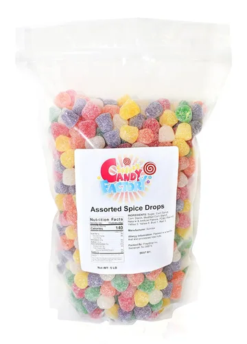 Miniatura 10 de Sarah's Candy Factory Caramelos surtidos de gotas de especias en bolsa resellable, 2.5 libras