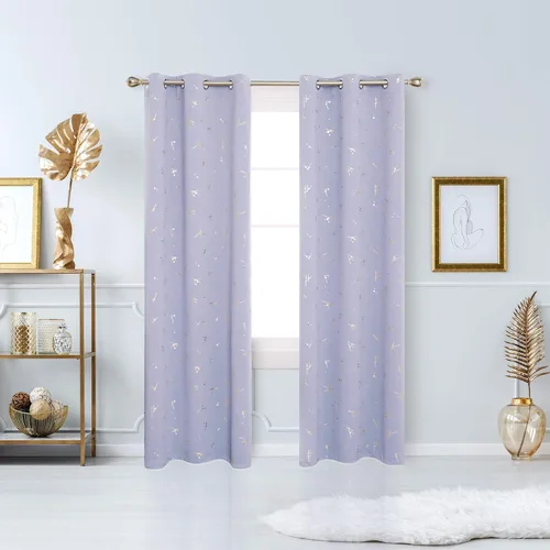 Miniatura 40 de Deconovo Cortinas opacas, 2 paneles, 52 x 72 pulgadas, cortinas con aislamiento térmico para oscurecer la habitación, con ojales para dormitorio