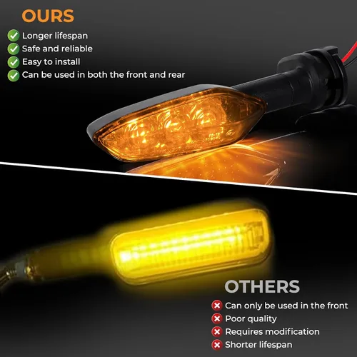 Miniatura 5 de Luces de señal de giro para motocicletas, compatibles con Yamaha YZF R6 R1 R3 R7 MT09 MT07 Tenere 700 XJ6 Tracer 900 FZ25 FZ6 FZ1 MT-03