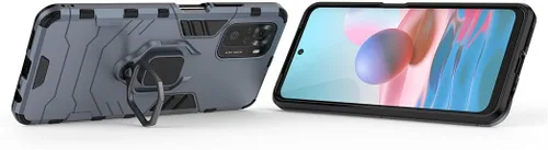 Miniatura 2 de Compatible con Xiaomi Mi Redmi Note 10, Redmi Note 10S, soporte de anillo de metal a prueba de golpes