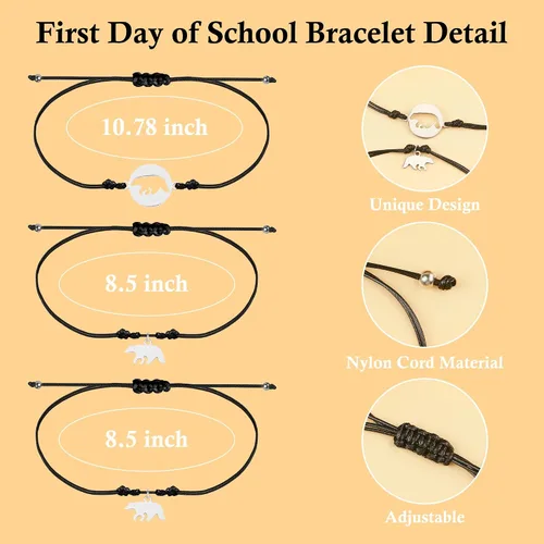 Miniatura 12 de SmileBelle Pulsera de jardín de infantes para mamá y yo, pulsera para el primer día de escuela para hijo e hija como regalo de regreso a la escuela