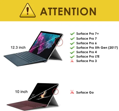 Miniatura 2 de MoKo Microsoft Surface Pro 7 / Pro 6 / Pro 5 / Pro 2017 / Pro 4 / Pro LTE - Funda protectora resistente todo en uno con soporte para bolígrafo