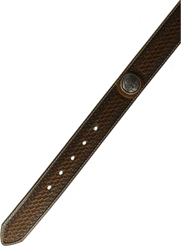Miniatura 3 de Ariat Cinturón de concho circular con sello de cesta para hombre