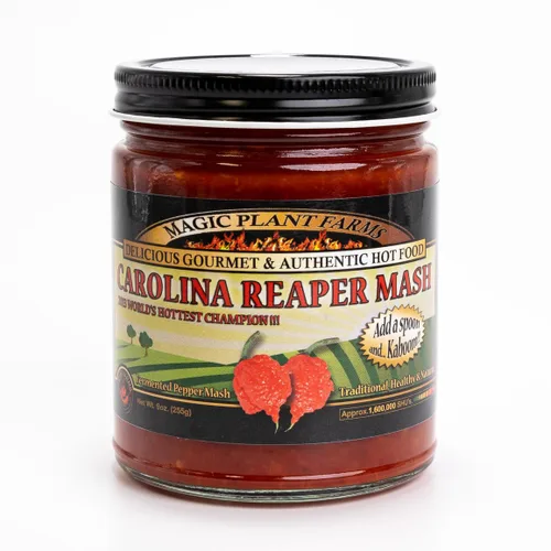 Miniatura 5 de Magic Plant - Paquete de 2 puré de chile ahumado Chipotle de Carolina Reaper y Red Carolina Reaper de Magic Plant, gran regalo de combo
