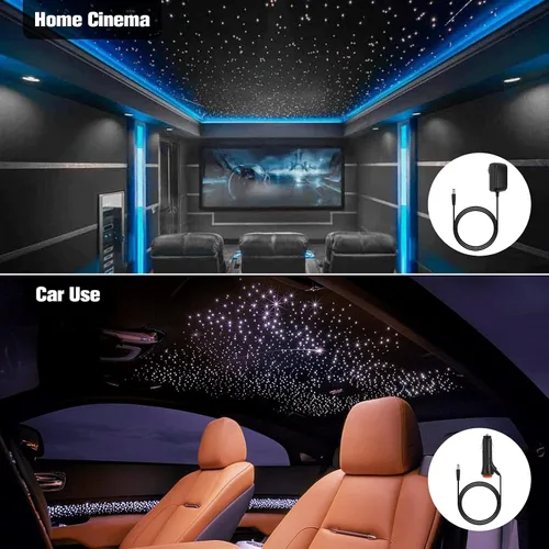 Miniatura 3 de CHINLY Twinkle - Kit de 150 piezas de luces de fibra óptica Starlight Headliner de 6.5 pies y 0.03 pulgadas, modo música, control remoto por