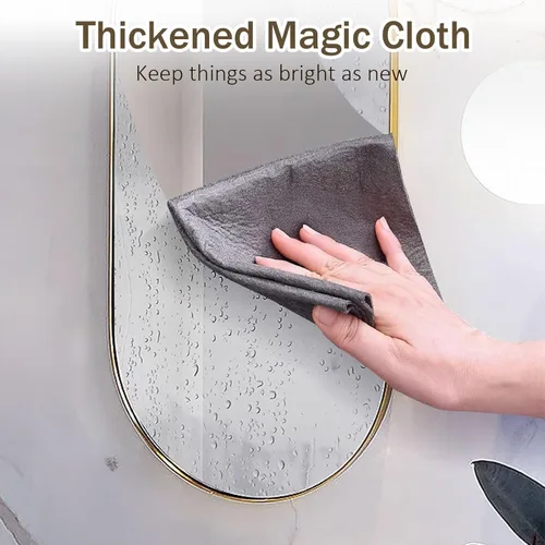 Miniatura 7 de Paño de limpieza mágico grueso, paño de limpieza de microfibra reutilizable, sin rayas, multiusos, no raya, para cocina, ventanas, espejo, vidrio, 10