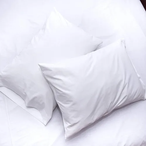 Miniatura 2 de Pacific Linens Fundas de almohada de mezcla de algodón blanco, calidad de hotel de 20 x 30 pulgadas, paquete de 2 fundas de almohada