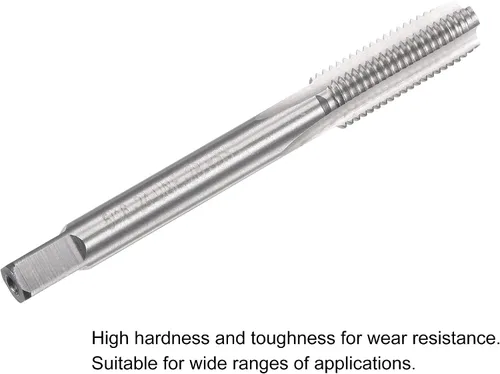 Miniatura 4 de uxcell Macho de roscar para fresado de roscas 3/8"-24 UNF, máquina de mano izquierda HSS (acero de alta velocidad) 6542 sin recubrimiento 3 flautas