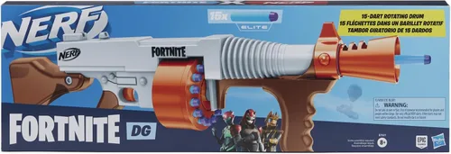 Miniatura 2 de Nerf Fortnite DG Lanzador de Dardos - Tambor Giratorio de 15 Dardos, Acción de Bombeo, 15 Dardos Oficiales Nerf