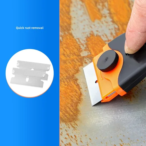 Miniatura 7 de EHDIS 100 cuchillas de afeitar – Cuchillas de afeitar de acero inoxidable con borde recto para rascador de pintura, cortador de caja, uso industrial