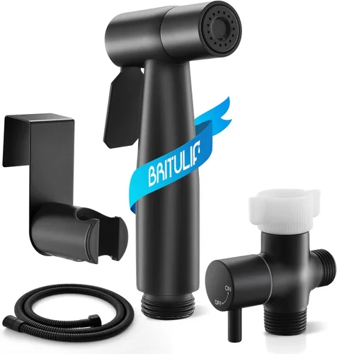 Miniatura 10 de BRITULIF Pulverizador de bidé de mano para inodoro, rociador de chorro para ducha musulmana, rociador de pañales de tela ajustable, accesorio
