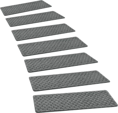 Miniatura 17 de PURE ERA Bullnose - Juego de peldaños de alfombra para escaleras, sin cinta, antideslizante, protectores de escaleras para interiores, alfombras