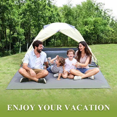 Miniatura 3 de Huella de la tienda de picnic de camping - 210×150cm Ligero e impermeable Tela de tierra de camping a prueba de arena para playa, senderismo