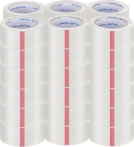 Miniatura 9 de JARLINK - Cinta de embalaje transparente y resistente para envíos, embalajes, mudanzas y sellados; más fuerte y gruesa; cada rollo mide 2,8 mm