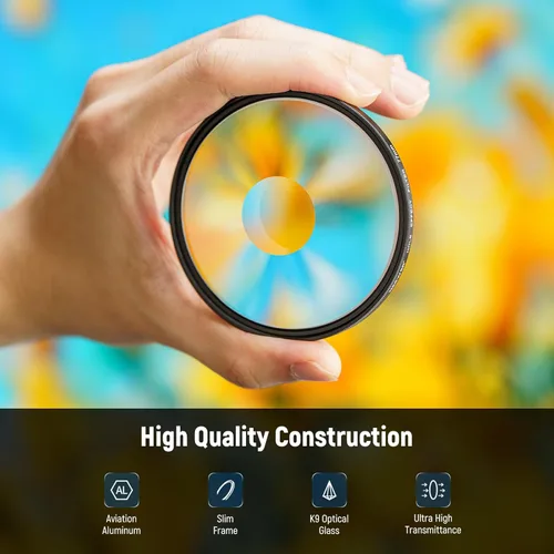 Miniatura 3 de NEEWER Filtro de Lente de Cámara de 77mm con Halo Espiral, Filtro de Lente de Prisma de Vidrio Óptico K9 con Efectos Especiales para Fotografía