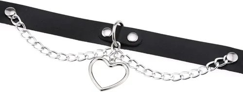 Miniatura 5 de eYLun Gargantilla de cuero para mujer, gargantilla punk, gargantilla gótica con corazón