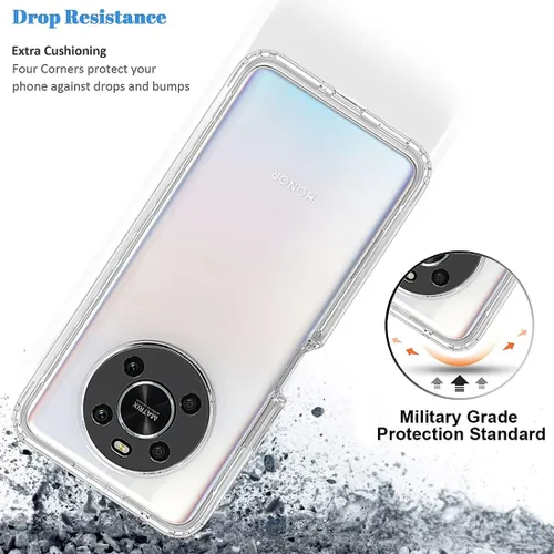 Miniatura 7 de Funda para Honor X9 (4G/5G)/Honor X30/Honor Magic4 Lite con protector de pantalla de vidrio templado, carcasa protectora de cuerpo completo