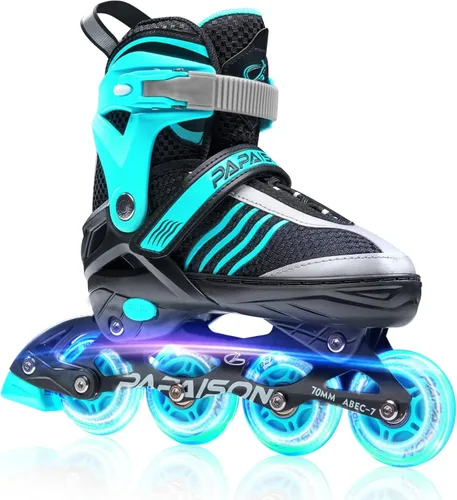 PAPAISON Patines en línea ajustables para niños, patines para niños de 4 a 16 años, patines en línea para niñas de 5 a 8 años y de 8 a 12 años con