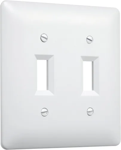 Miniatura 12 de TayMac 5070W MASQUE 2000 - Placa de pared para interruptor de palanca decorativa de tamaño mediano de 1 banda con cubierta de palanca, cubierta