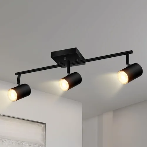 Miniatura 18 de BoostArea Kit de iluminación de pista de 2 luces, iluminación de pista LED con zócalo GU10, cabezales de luz flexiblemente giratorios, modernas