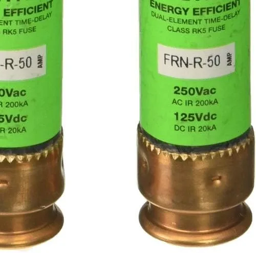 Miniatura 3 de Bussmann BPFRN-R-50 Fusetron de 50 amperios de doble elemento de retardo de corriente limitante de corriente de limitación de corriente RK5, 250V