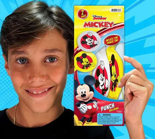 Miniatura 2 de JA-RU Disney Micky (2 globos de punzón) Juguete inflable para aliviar el estrés y aliviar el estrés para niños. Mickey-7807-1