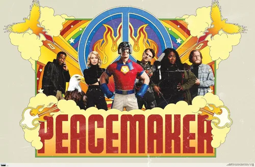 DC Comics TV Peacemaker - Póster de pared grupal, 34 pulgadas de largo x 22.4 pulgadas de ancho, versión premium sin marco