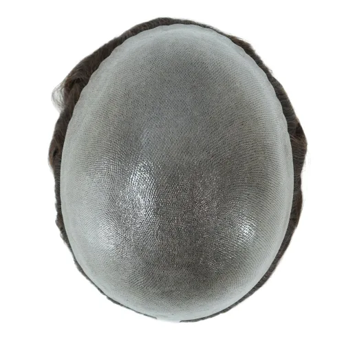 Miniatura 8 de HAIR NATURE Piezas de cabello humano Toupee para hombre, sistemas de reemplazo de cabello para hombres, unidades de cabello humano anudado de piel #4