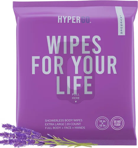 Miniatura 10 de HyperGo Toallitas Corporales XL para Mujeres y Hombres – Toallitas de Limpieza Corporal Completa Sin Enjuague de 12" x 12", Paquete de 20