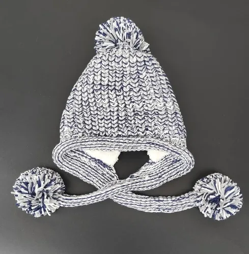Miniatura 3 de HUAMULAN - Gorro de invierno para mujer estilo peruano con forro polar, solapas para orejas, doble capa, con pompones