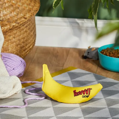 Miniatura 5 de ¡Yeowww! Juguete de Hierba Gatera, Plátano Amarillo