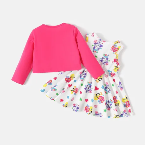 Miniatura 2 de Looney Tunes - Conjunto de vestido y cárdigan para niñas pequeñas, vestido sin mangas y cárdigan de manga larga