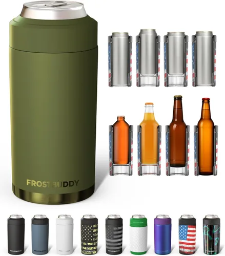 Miniatura 26 de Frost Buddy Universal Can Cooler - Fits all - Stainless Steel Can Cooler for 12 oz & 16 oz Regular or Slim Cans & Bottles - Stainless Steel