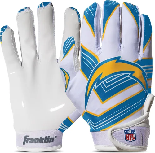 Miniatura 33 de Franklin Sports - Guantes de receptor de fútbol americano juvenil de la NFL, par de guantes de fútbol para niños con logotipos de equipos de la NFL