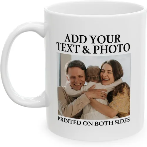 Miniatura 10 de Taza con foto personalizada, diseño de tu propio estilo con imagen de palabras, 11 onzas, varios colores, regalos personalizados para cumpleaños
