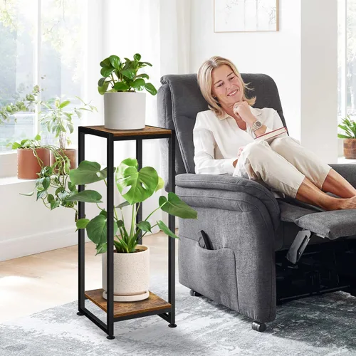 Miniatura 6 de Lilybud- lily Soporte para plantas de interior, 31.5 pulgadas de alto, soporte de pedestal de madera resistente para interiores y exteriores