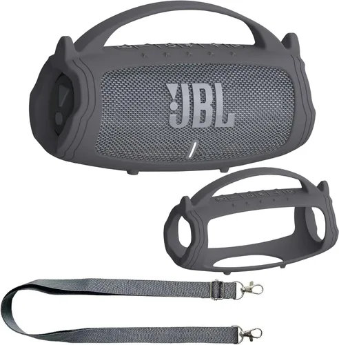 Miniatura 10 de JCHPINE Funda de Silicona para Altavoz Bluetooth Portátil JBL Charge 5, Soporte de Piel Protectora para Accesorios de Altavoz JBL Charge 5