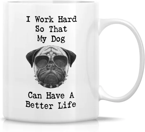 Miniatura 29 de Retreez - Taza divertida con texto en inglés "Funny Cute Golden Retriever Don't Stop Retrievin' Dog Lover", 325 ml, tazas de café de cerámica