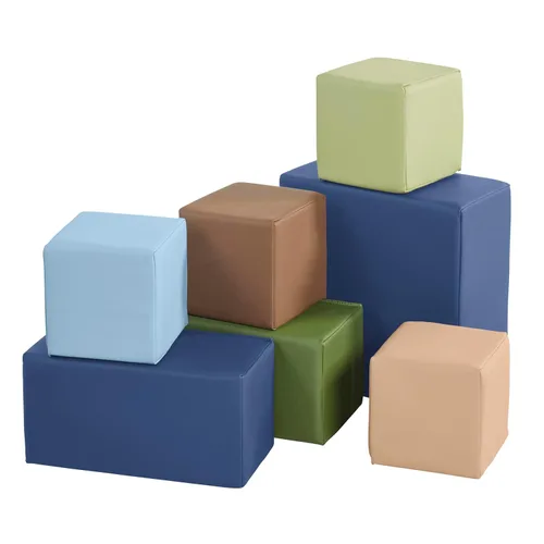 Miniatura 12 de Bloques de espuma SoftZone ECR4Kids, 7 piezas., Primarios, 1