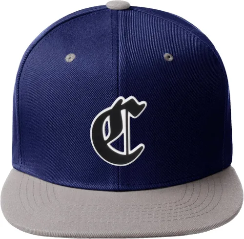 Miniatura 696 de Daxton Gorra clásica con visera de billete plano con letras del alfabeto inglés antiguo de la A a la Z