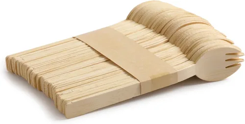 Miniatura 9 de Bulk Pack - Utensilios de chapa de bambú para cenas, catering, 50